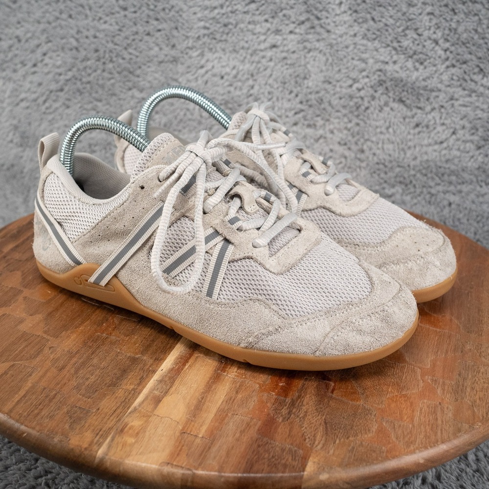 Xero Shoes Prio Suede Barefoot Womens Sz 7.5 Quiet Gray Minimalist Sneakers
